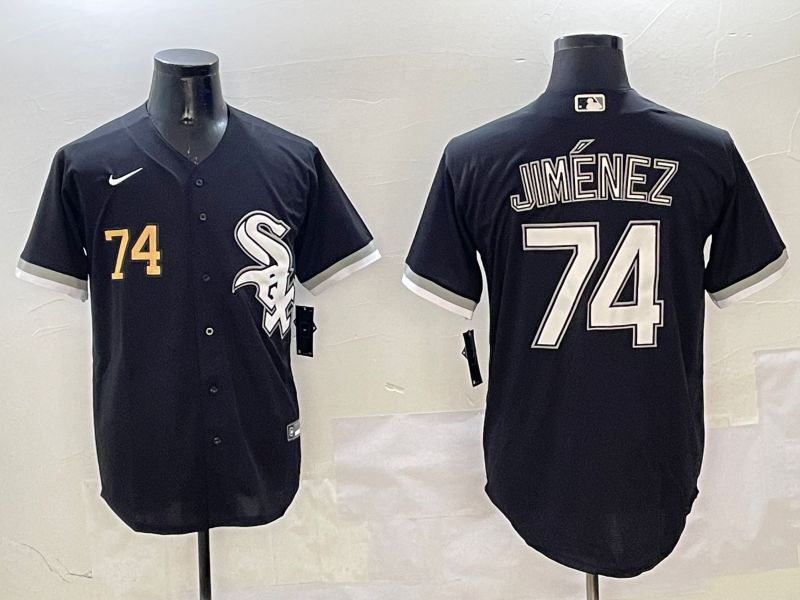Men Chicago White Sox #74 Jimenez Black Game 2025 Nike MLB Jersey style 5